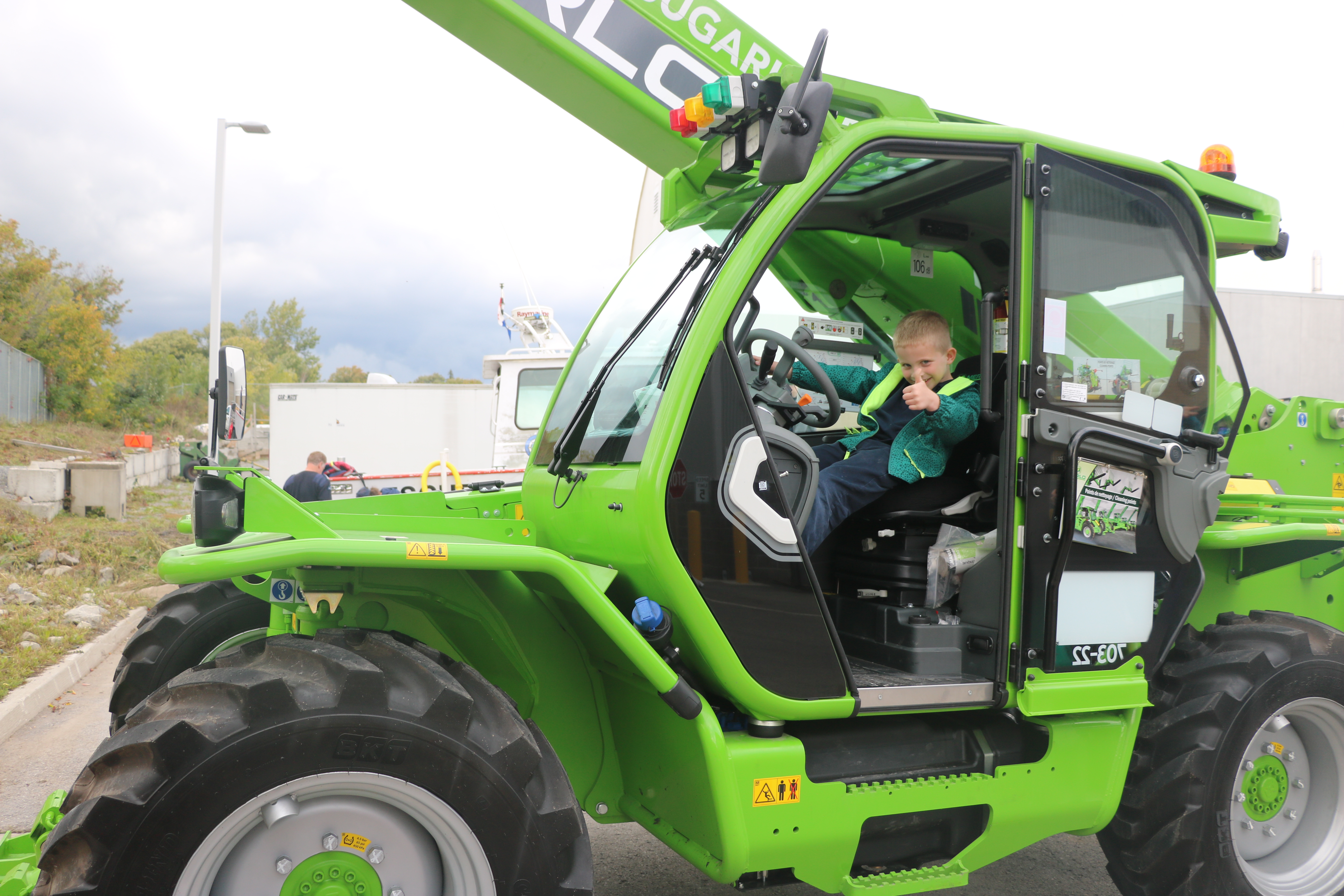 Kid in a truck